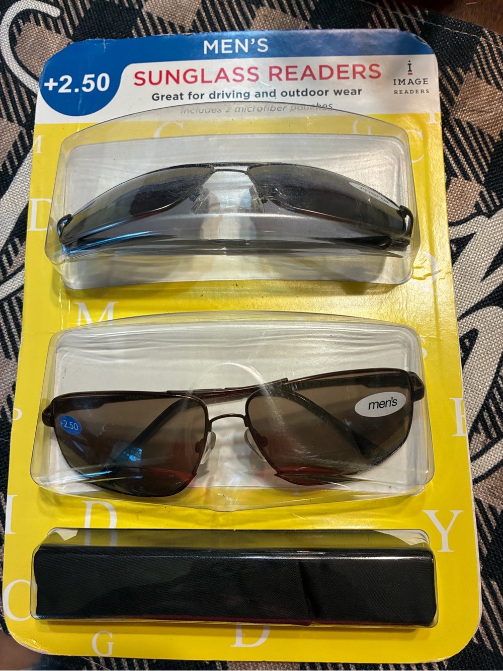 Men's Sunglass Readers +2.50 in Brown/Black — Classic Driving Shades